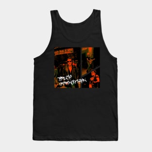 Bruce Springsteen Collage Orange Tank Top